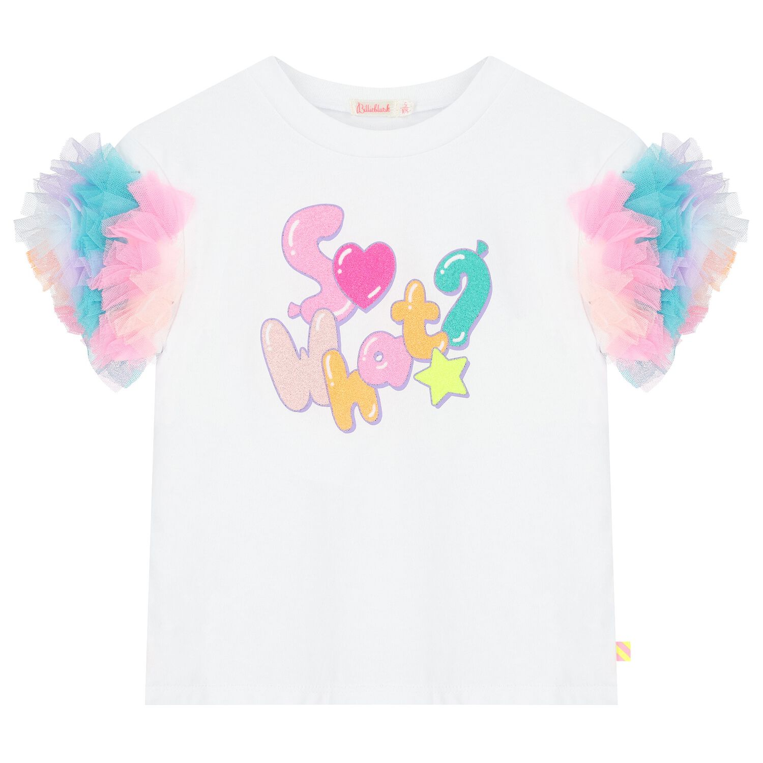 توب بنات بكشكشة باللون الأبيض , 1, hi-res