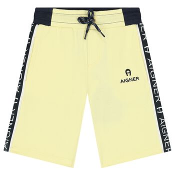 Younger Boys Yellow Logo Shorts