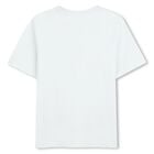 Boys Mini Me White & Navy Blue Logo Shorts Set, 1, hi-res