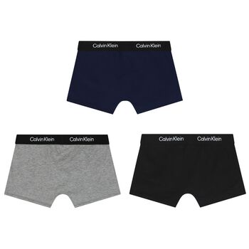 Boys Multi-Coloured Logo Boxer Shorts ( 3-Pack )