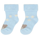 Baby Boys Blue & Ivory Socks ( 4-Pack ), 1, hi-res