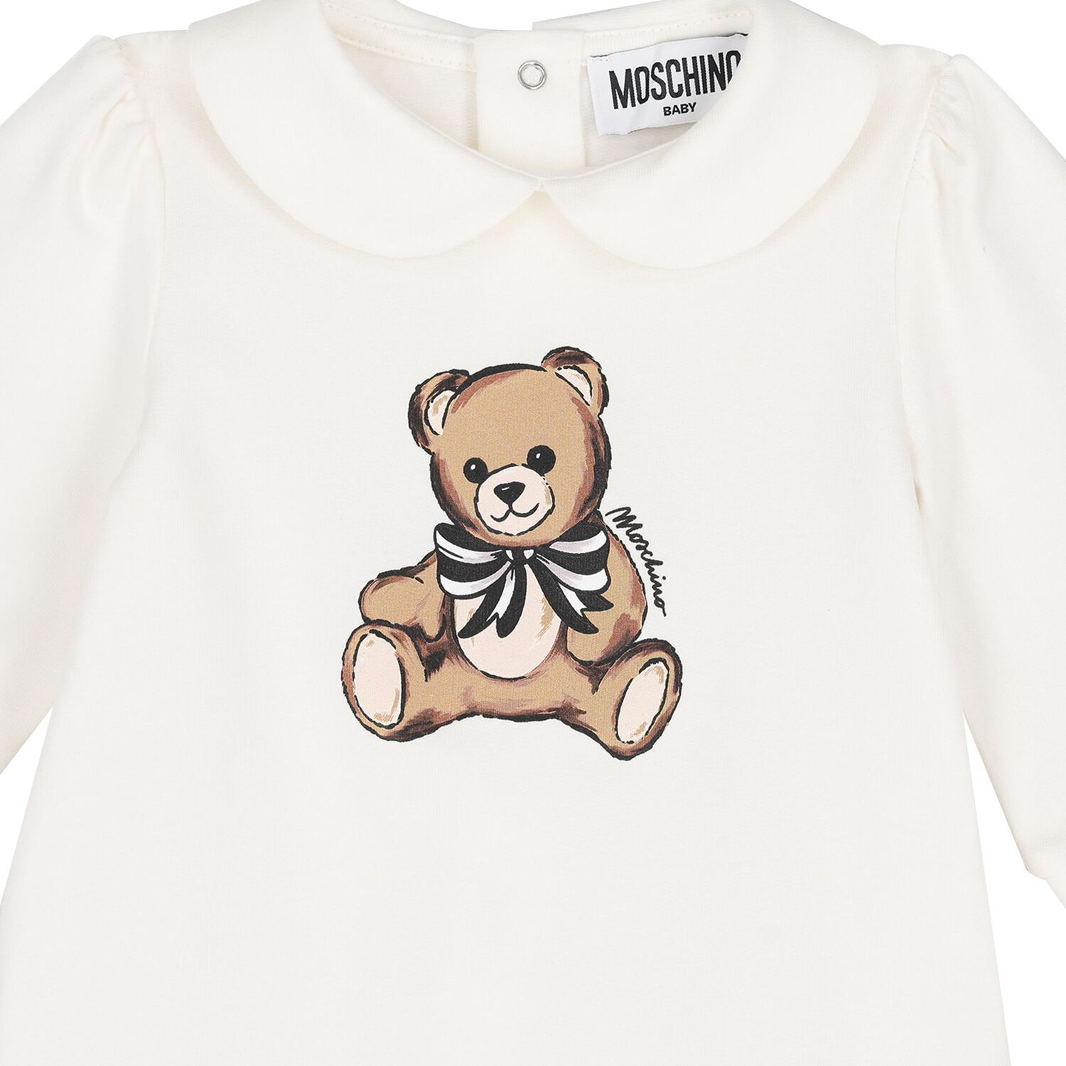 Baby Girls White Teddy Bear Logo Babygrow Gift Set, 2, hi-res