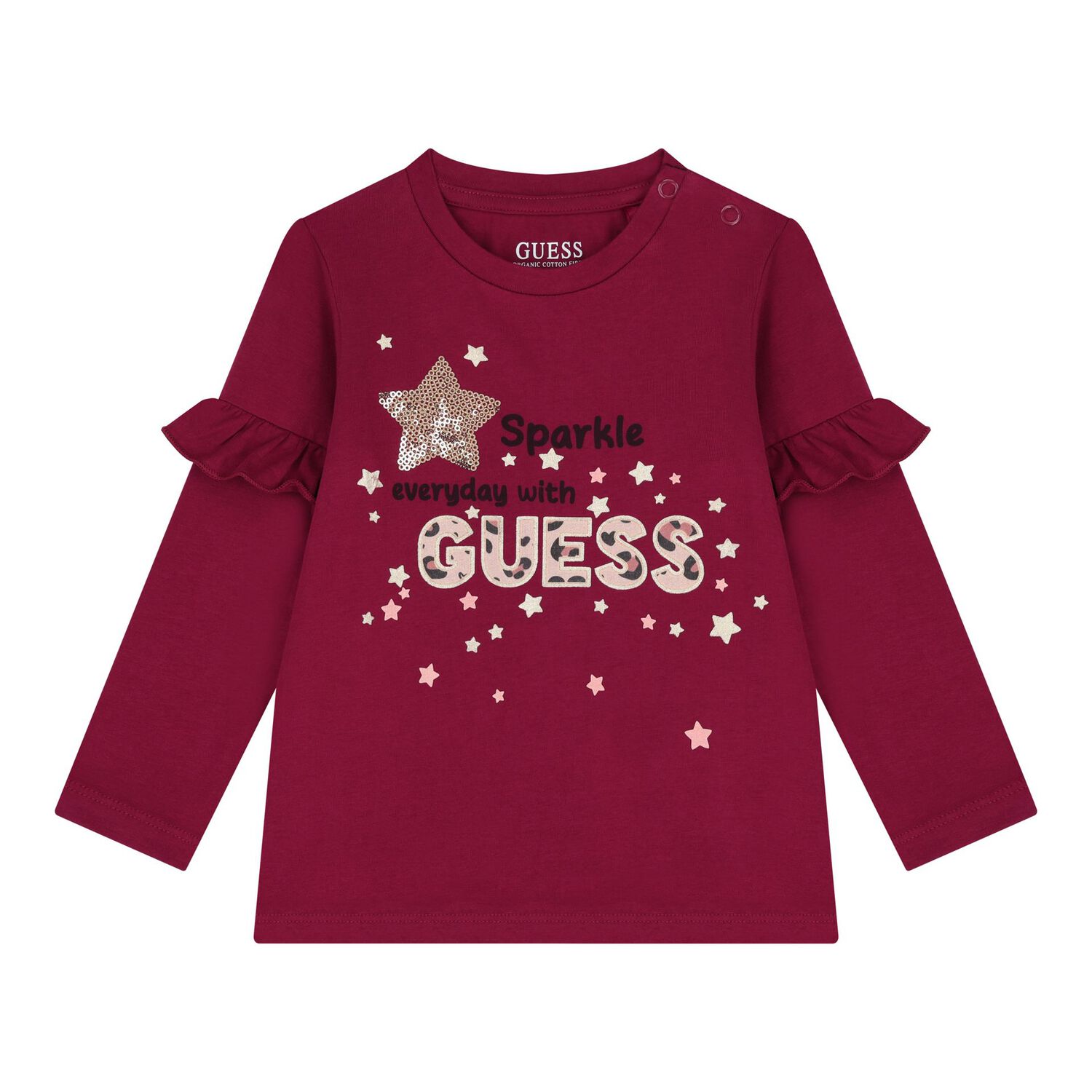 Baby Girls Burgundy & Beige Leggings Set, 1, hi-res