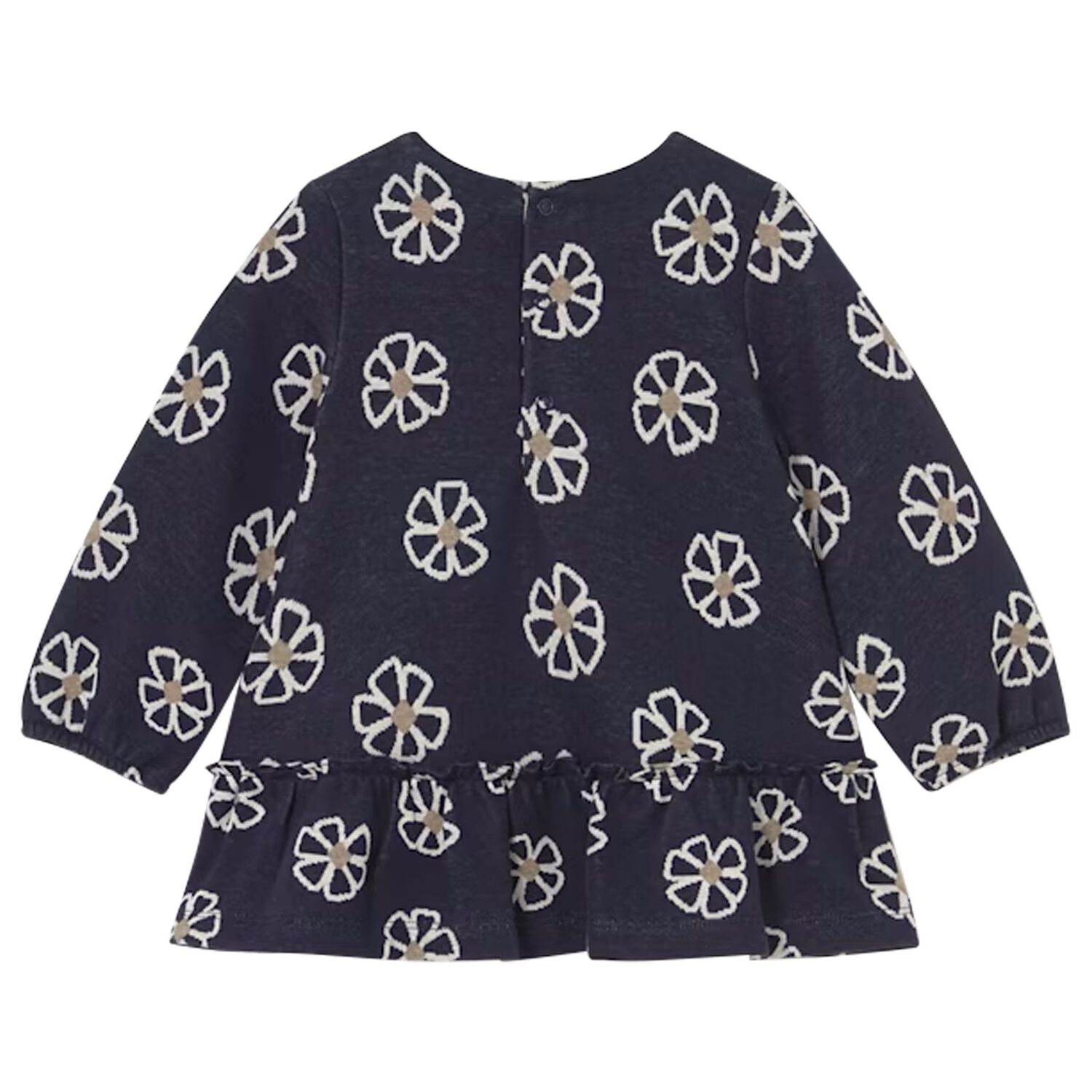 Younger Girls Navy Blue Floral Dress, 1, hi-res image number null