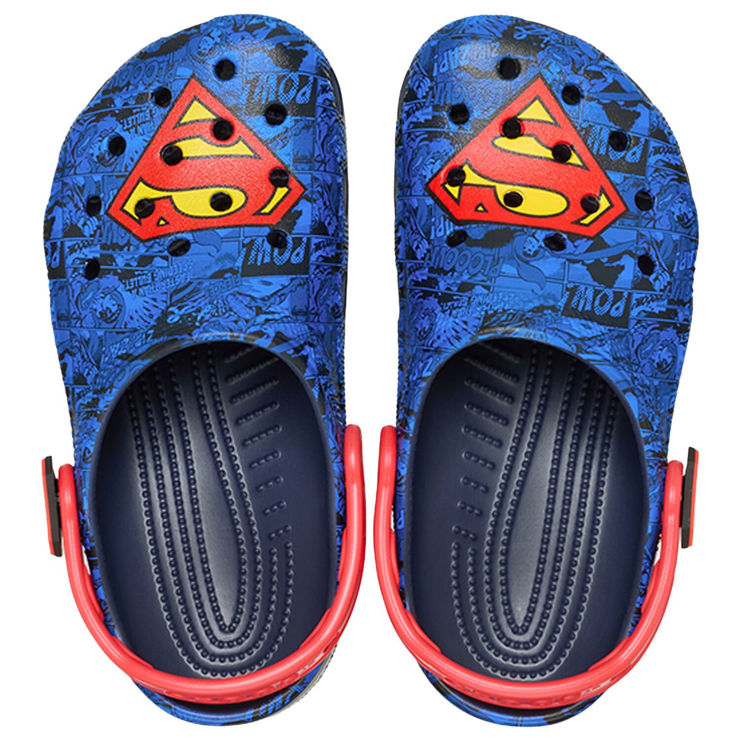 Blue & Red Superman Classic Clogs Sandals, 1, hi-res