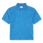 Boys Blue Logo Polo Shirt, 1, hi-res