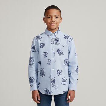 Boys Blue Logo Shirt