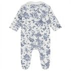 Baby Boys Ivory & Navy Blue Toile De Jouy Babygrow Gift Set, 1, hi-res