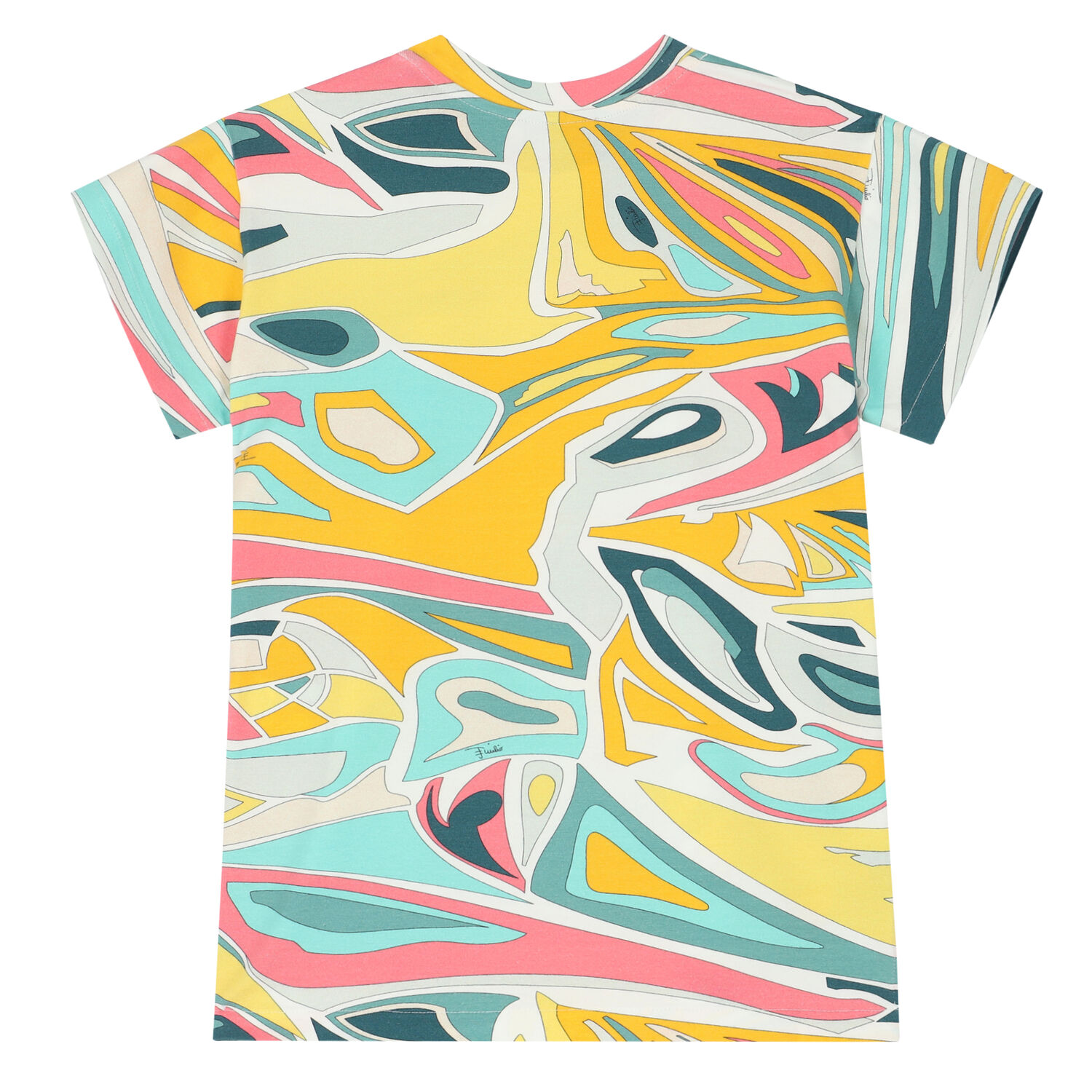 Girls Yellow, Green, Pink & White T-Shirt, 2, hi-res image number null