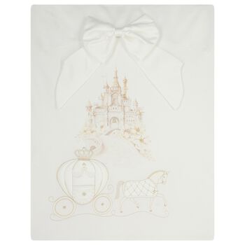 Baby Girls Ivory Princess Castle Padded Blanket