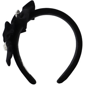Girls Black Flower Hairband