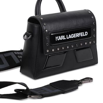 Girls Black Logo Hand Bag