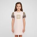 Girls Pink Logo Dress, 4, hi-res