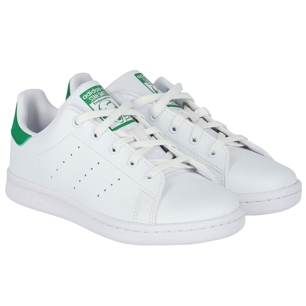 residentie focus Patois adidas Originals White & Green Stan Smith Trainers | Junior Couture USA