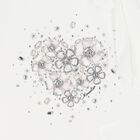 Girls White Embellished Floral Long Sleeve Top, 1, hi-res