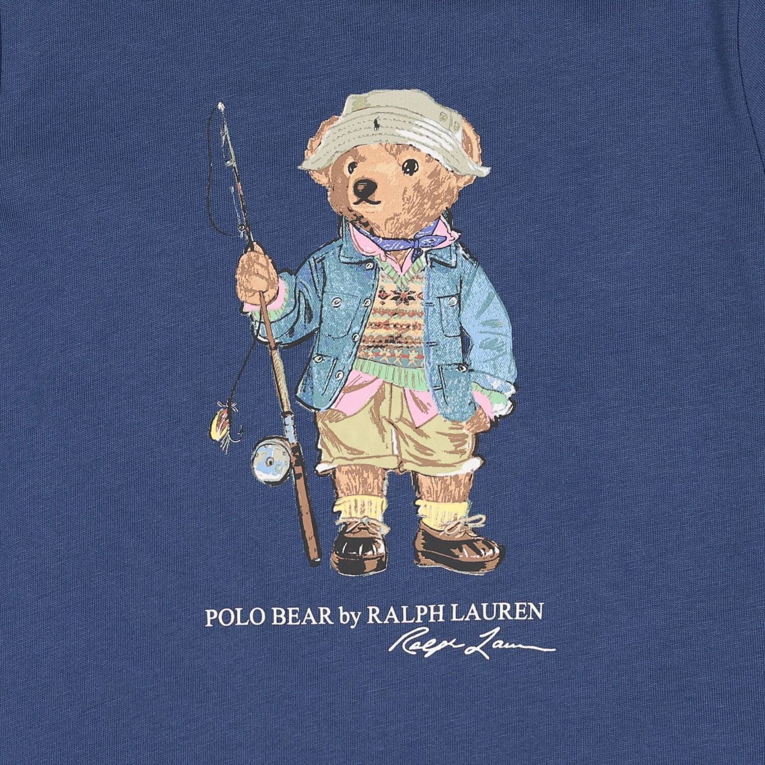Baby Boys Navy Blue Fishing Polo Bear Shorts Set, 1, hi-res