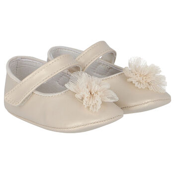 Baby Girls Ivory Flower Pre Walker Shoes