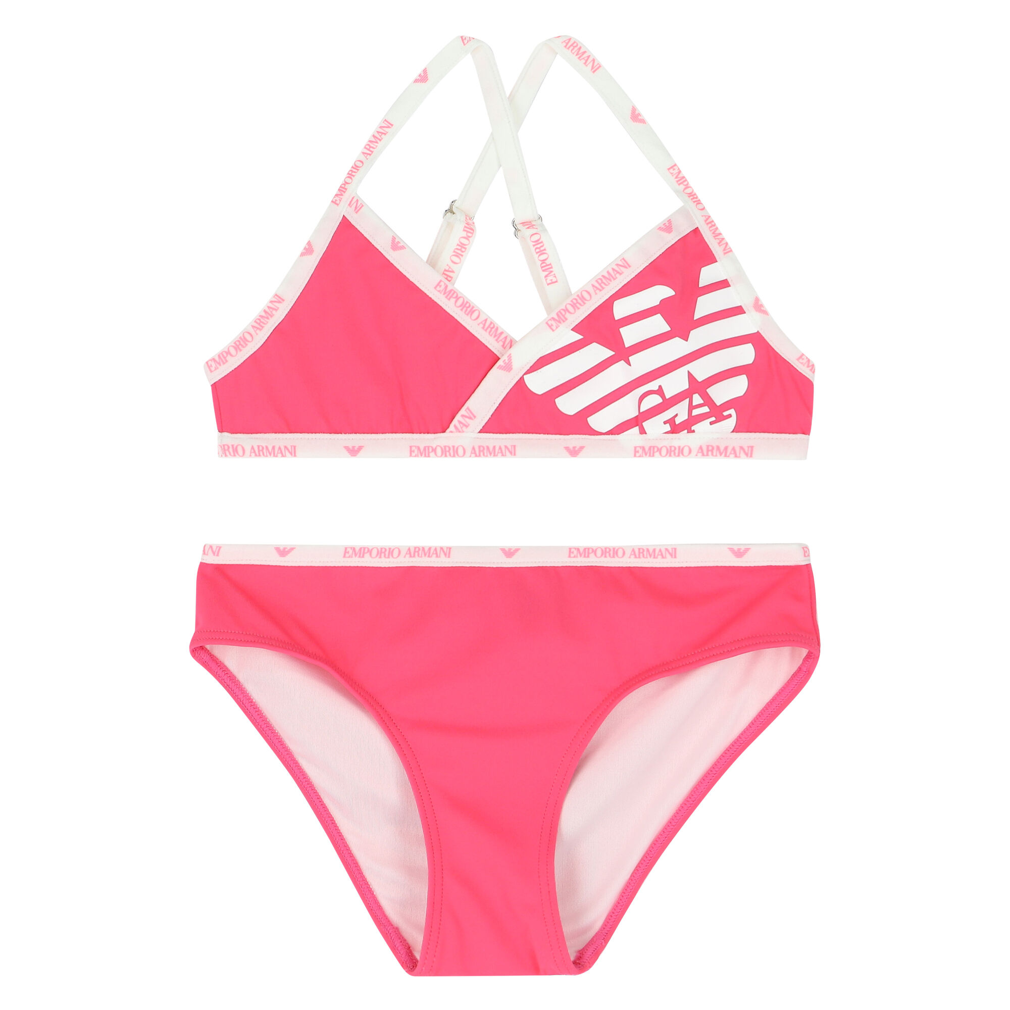 Emporio Armani Girls Pink Logo Bikini Junior Couture
