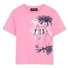 Girls Pink Choupette Logo T-Shirt, 1, hi-res