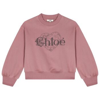Girls Mini Me Pink Heart Logo Sweatshirt