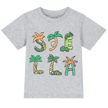 Younger Boys Grey Logo T-Shirt