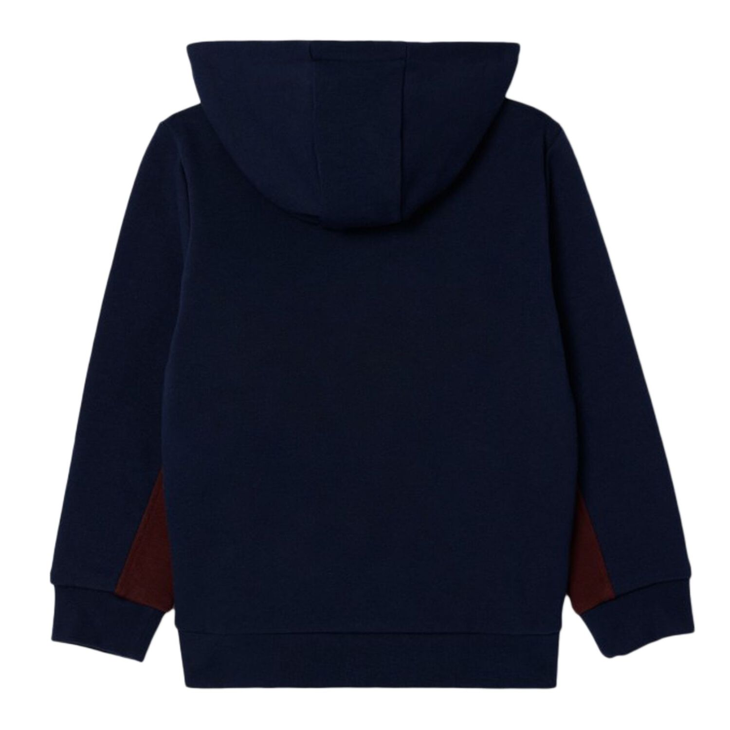 Boys Navy Blue Logo Hooded Zip Up Top, 1, hi-res image number null