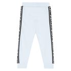 طقم رياضي اولاد بالشعار باللون الأزرق للأطفال, 1, hi-res