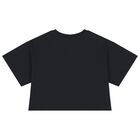 قميص بناتي أسود بشعار دب تيدي, 5, hi-res