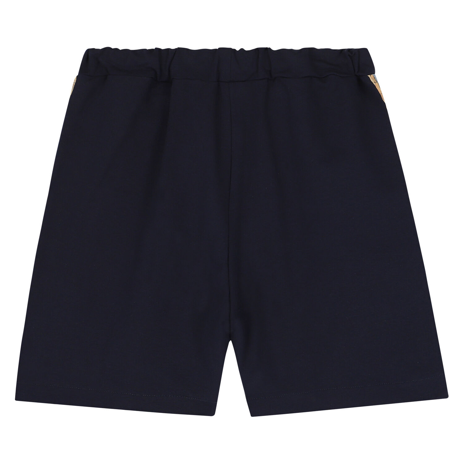 Boys Navy Cotton Shorts, 2, hi-res