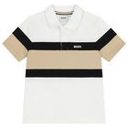 Boys White & Black Logo Shorts Set, 1, hi-res