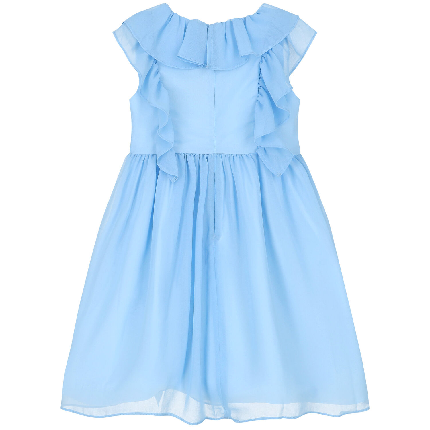 Girls Blue Chiffon Dress, 1, hi-res image number null