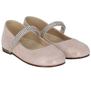 Girls Pink Swarovski Crystal Shoes