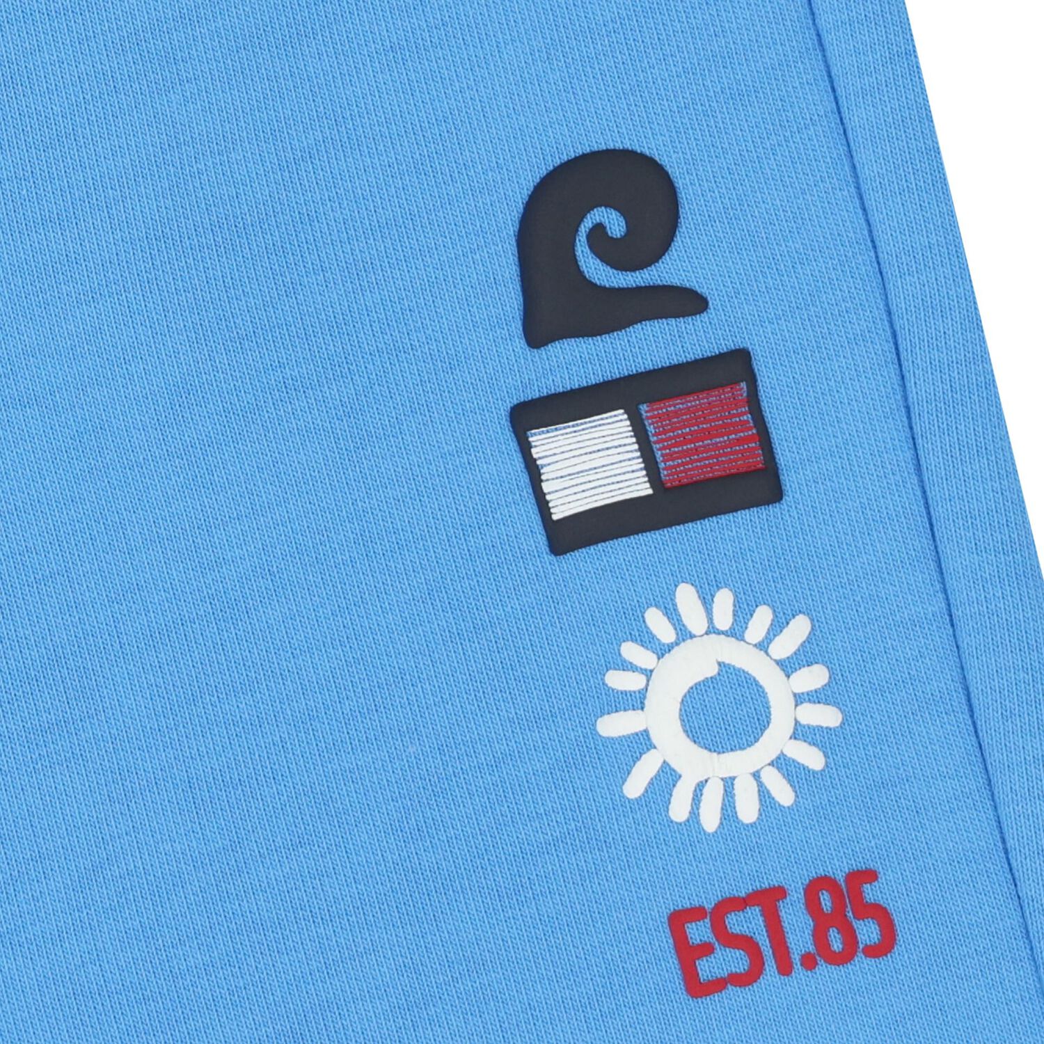 Boys Blue Logo Shorts, 1, hi-res