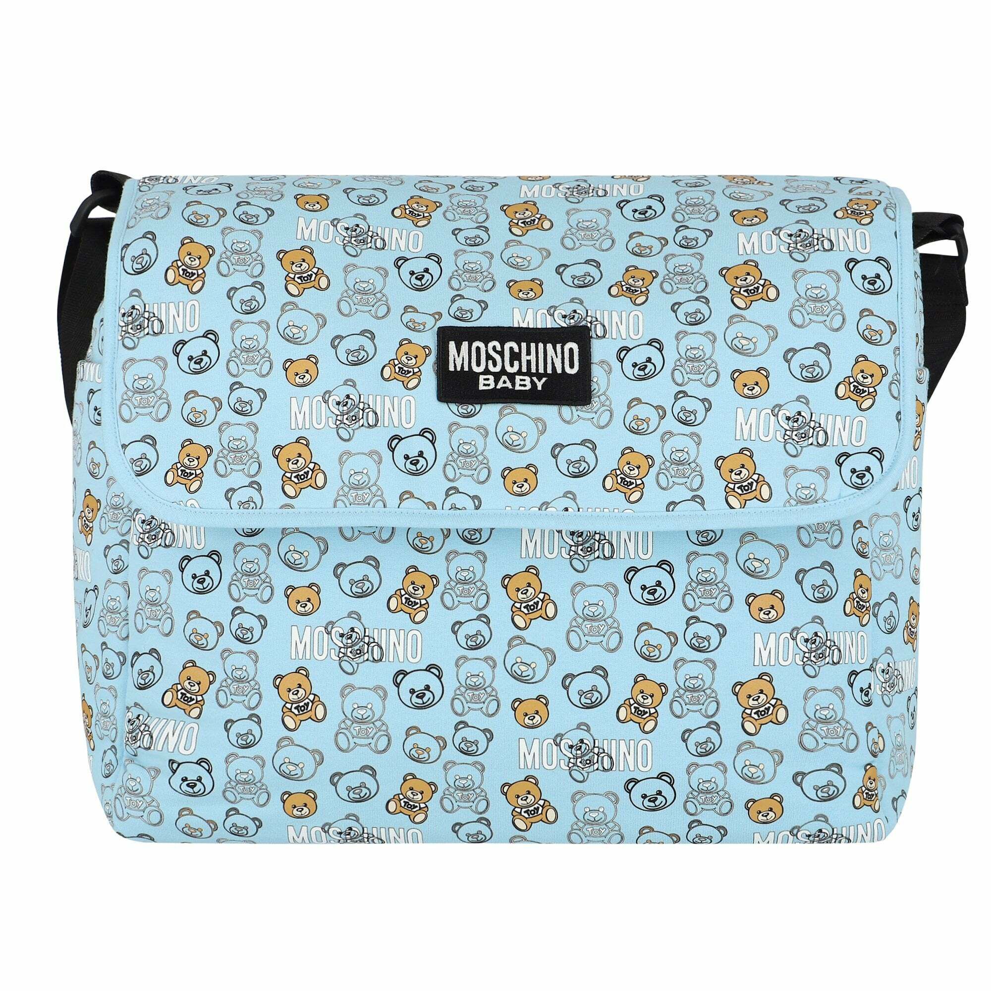 Moschino Blue Teddy Logo Changing Bag Junior Couture