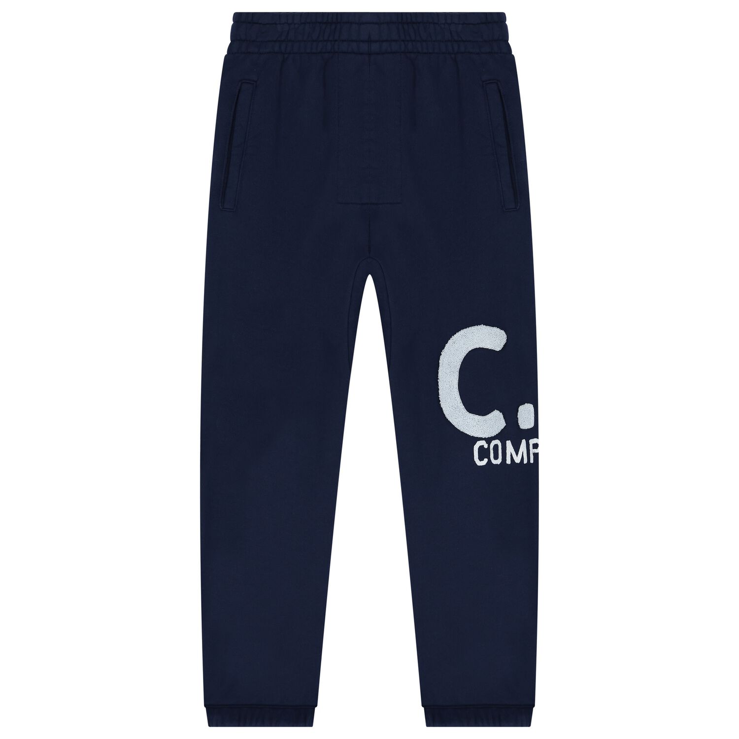 Boys Navy Blue Logo Joggers, 1, hi-res