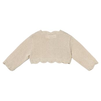 Baby Girls Beige Knitted Cardigan 