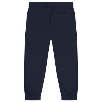 Boys Navy Blue Logo Joggers