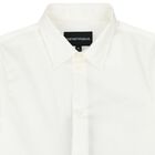 Boys White Logo Shirt, 1, hi-res