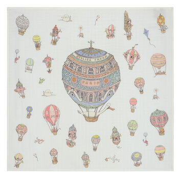 White Hot Air Balloons Swaddle