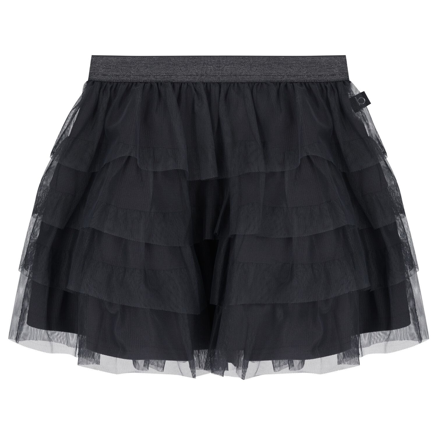 Girls Navy Blue Tiered Tulle Skirt, 1, hi-res