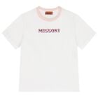 Girls White Logo T-Shirt, 1, hi-res