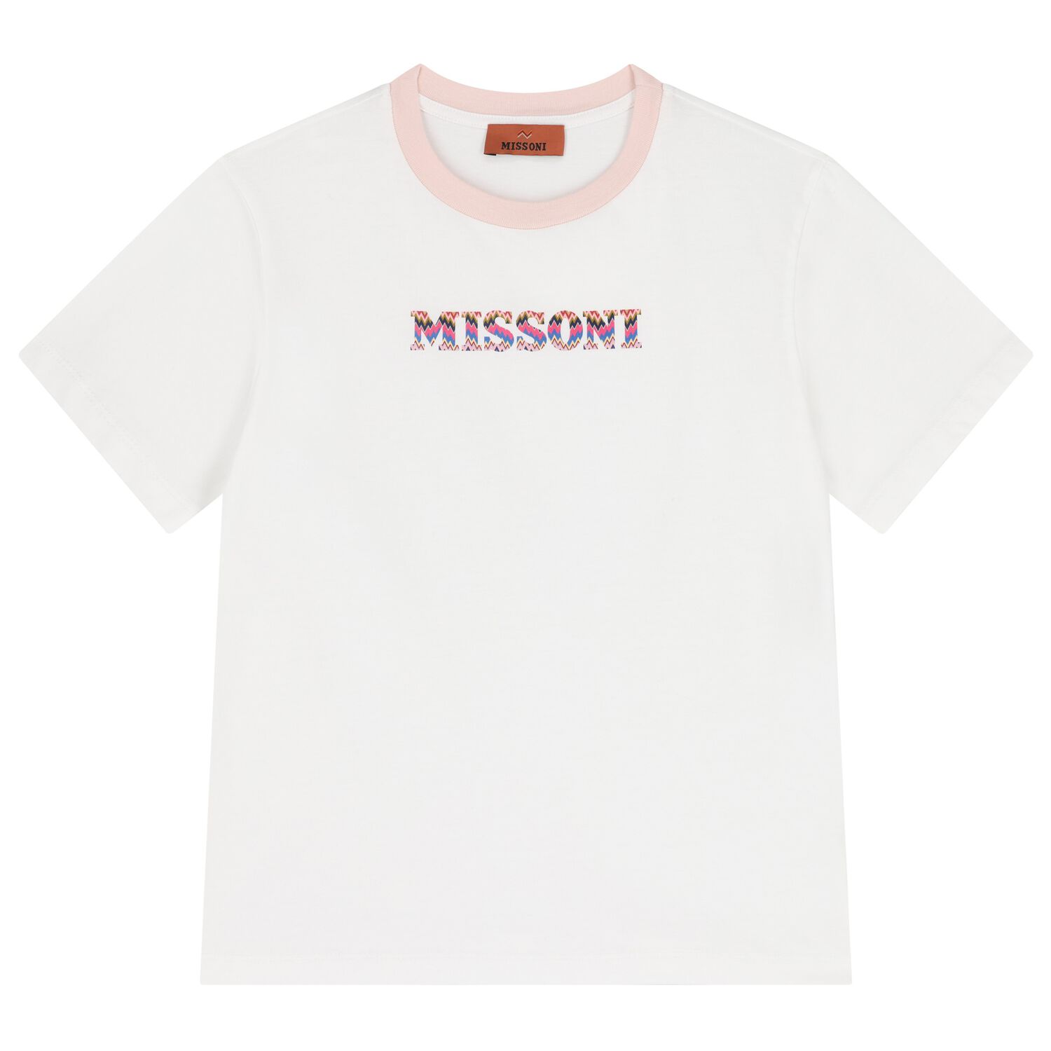 Girls White Logo T-Shirt, 1, hi-res