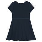 Girls Navy Blue Logo Dress, 1, hi-res