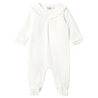 Baby Girls White Clouds Babygrow, 2, hi-res