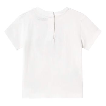 Younger Boys White Car T-Shirt
