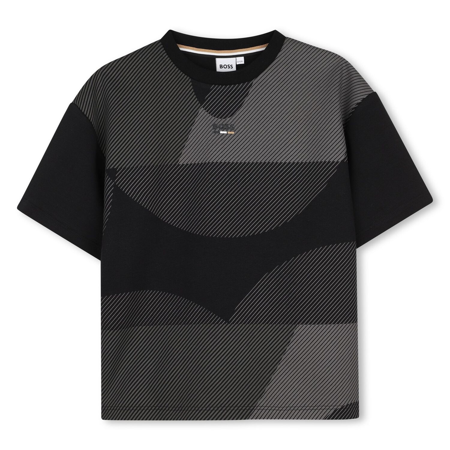 Boys Black & Grey Logo T-Shirt, 1, hi-res