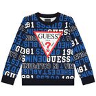 Boys Navy Blue Logo Sweatshirt, 3, hi-res