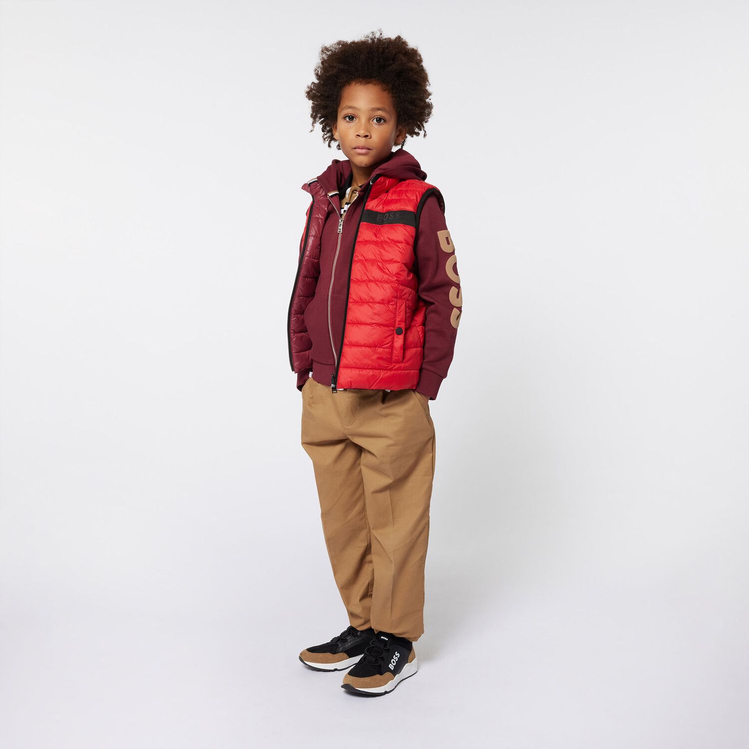 Boys Beige Trousers, 1, hi-res image number null