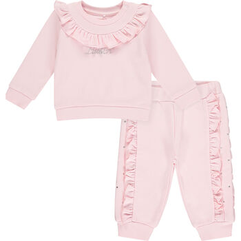 Baby Girls Pink Logo Tracksuit