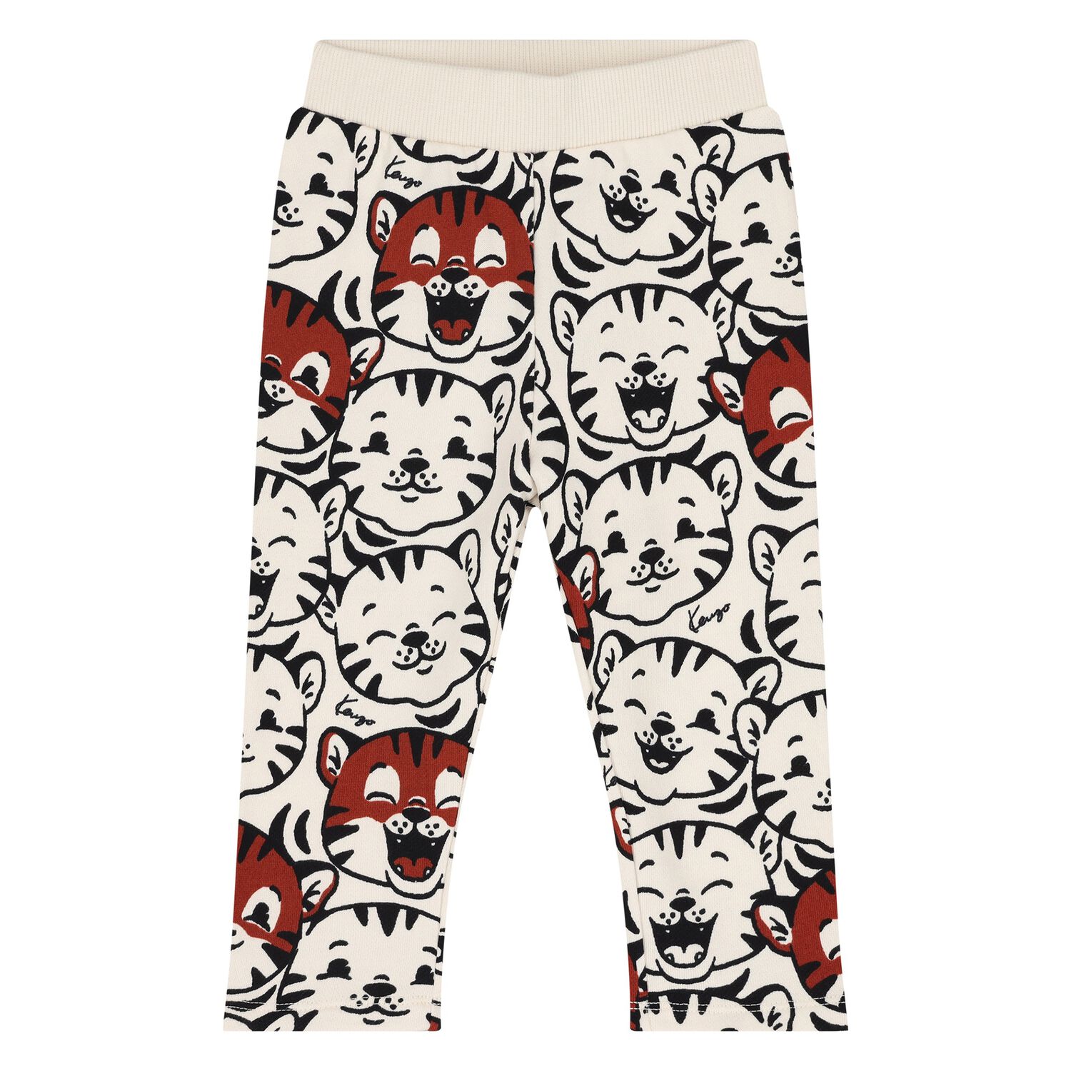 Younger Boys White Tiger Joggers, 1, hi-res